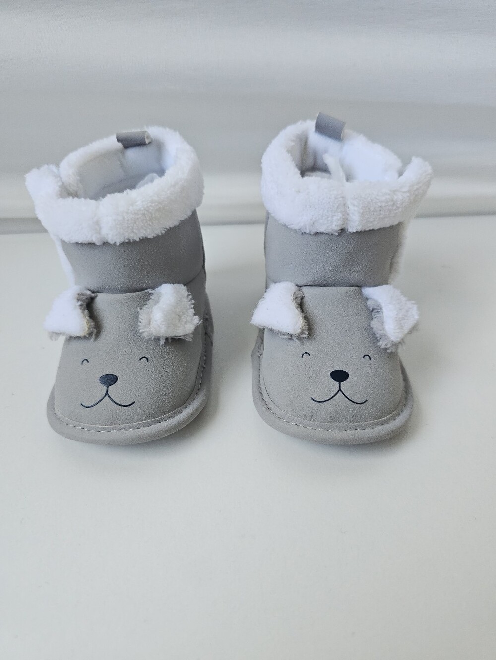 Child of Mine Gray Puppy Face Kids Boots